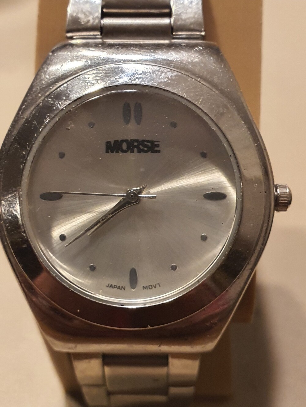 10/$20 Morse Silver Stainless Steel Men's Watch